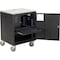 Global Industrial Audio Visual Cart w/ Lockable Cabinet, 500 Lb. Capacity, Black 241659BK - alternate 4